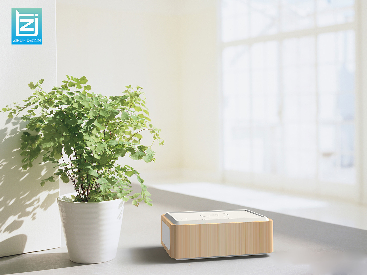 Bluetooth Speaker ，Wireless charging，like a breath of fresh air，original，grain，Bamboo grain，